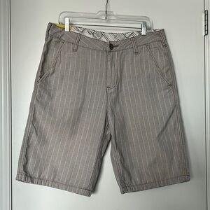 Analog Striped Mid-length Shorts